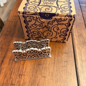 Brighton Geneva Elegant Silver Card Holder. New in Box.